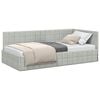 vidaXL Cadre de lit d'angle Gris clair 90 x 200 cm Velours