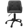 vidaXL Chaises pivotantes &agrave; manger lot de 6 Gris fonc&eacute; Tissu