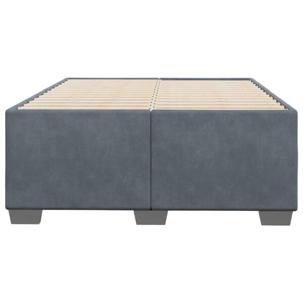 vidaXL Cadre de lit sans matelas gris fonc&eacute; 120x190 cm velours
