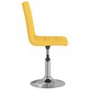 vidaXL Chaises pivotantes &agrave; manger lot de 2 jaune moutarde tissu