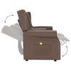 vidaXL Fauteuil inclinable porte-gobelets 2 places marron similicuir