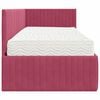 vidaXL Cadre de lit d'angle avec matelas 2 pcs Vert Velours