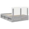 vidaXL Cadre de lit Gris Sonoma 160 x 200 cm Pin massif