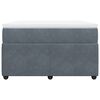 vidaXL Sommier &agrave; lattes de lit et matelas gris fonc&eacute; 120x190cm velours