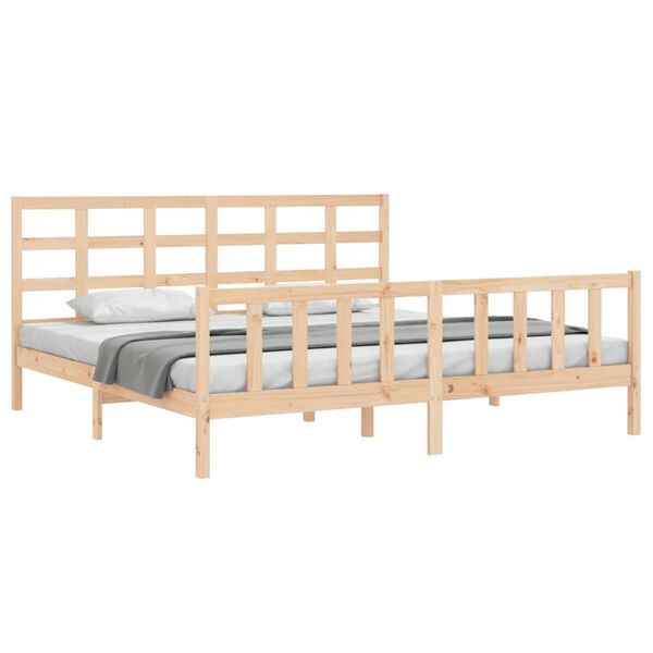 vidaXL Cadre de lit sans matelas 200x200 cm bois massif de pin