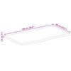 vidaXL Dessus de table &agrave; bord vivant 100x60x2,5cm bois massif manguier