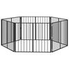 vidaXL Porte pour chien 6 pc Noir 100 x 80 cm Acier galvanis&eacute;