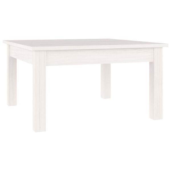 vidaXL Table basse Blanc 55x55x30 cm Bois massif de pin