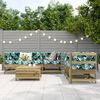 vidaXL Salon de jardin 6 pcs bois de pin impr&eacute;gn&eacute;