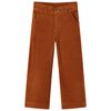 Pantalons pour enfants velours c&ocirc;tel&eacute; cognac 92