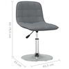 vidaXL Chaises pivotantes &agrave; manger lot de 4 gris clair tissu