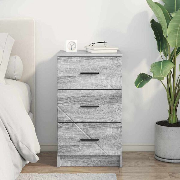 vidaXL Cabinet de chevet Sonoma gris 38 x 38 x 66 cm Bois d'ing&eacute;nierie