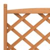 vidaXL Jardini&egrave;re avec treillis et roues marron bois massif de sapin