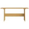 vidaXL Table &agrave; manger avec banc REINE marron miel bois de pin solide