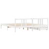 vidaXL Cadre de lit sans matelas blanc 200x200 cm bois massif de pin