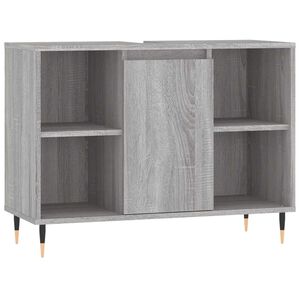 vidaXL Armoire salle de bain sonoma gris 80x33x60 cm bois d'ing&eacute;nierie