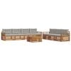 vidaXL Ensemble de canap&eacute;s d'ext&eacute;rieur 8 pcs Gris Naturel et Clair