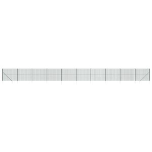 vidaXL Cl&ocirc;ture en treillis m&eacute;tallique et piquet d'ancrage vert 1,4x25m