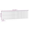 vidaXL T&ecirc;te de lit murale Gris 204x3x60 cm Bois massif de pin