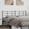 vidaXL T&ecirc;te de lit m&eacute;tal noir 193 cm