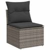 vidaXL Salon de jardin avec coussins 7 pcs gris r&eacute;sine tress&eacute;e