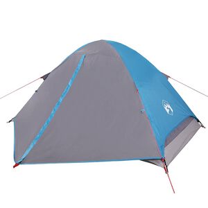 vidaXL Tente de camping &agrave; d&ocirc;me 4 personnes bleu imperm&eacute;able
