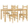 vidaXL Ensemble &agrave; manger Panama 5 pcs bois de pin massif