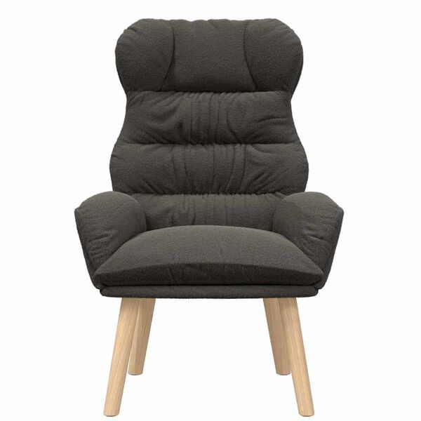 vidaXL fauteuil Gris fonc&eacute; 69 x 74 x 93 cm Tissu Sherpa