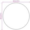 vidaXL Tapis Imprim&eacute; Cr&egrave;me &Oslash; 120 cm Polyester et PVC