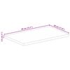 vidaXL Dessus de table rectangulaire bois massif de manguier brut