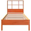 vidaXL Lit biblioth&egrave;que sans matelas cire marron 100x200 cm pin massif