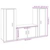 vidaXL Ensemble de meubles TV 3 pcs Blanc Bois d'ing&eacute;nierie