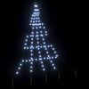 vidaXL Arbre de Noël LED avec piquets au sol Blanc froid 180 cm Métal