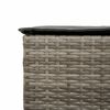 vidaXL Ensemble de bar de jardin 7 pcs avec coussins gris poly rotin