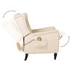 vidaXL Fauteuil de massage inclinable Cr&egrave;me Tissu