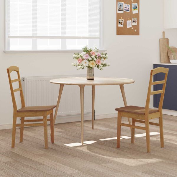 vidaXL Chaise de salle &agrave; manger 2 pcs Naturel