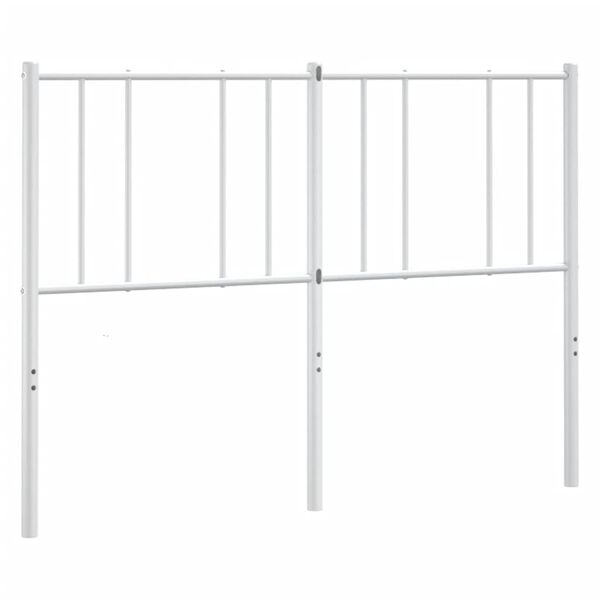 vidaXL T&ecirc;te de lit m&eacute;tal blanc 160 cm
