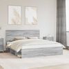 vidaXL Cadre de lit Gris Sonoma 180 x 200 cm Bois de pin massif