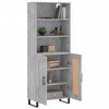 vidaXL Buffet haut Gris b&eacute;ton 69,5x34x180 cm Bois d'ing&eacute;nierie