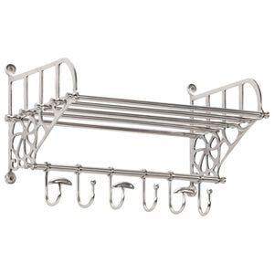 vidaXL Porte-bagages avec cintres mural aluminium