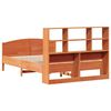 vidaXL Lit bibliothèque sans matelas cire marron 135x190 cm pin massif