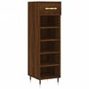 vidaXL Meuble &agrave; chaussures ch&ecirc;ne marron 30x35x105 cm bois d'ing&eacute;nierie