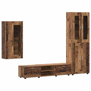 vidaXL Ensemble meuble TV FLORIN Bois ancien Bois d'ing&eacute;nierie