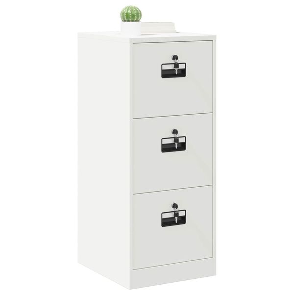 vidaXL Cabinet de Dossier avec tiroir Blanc 44 x 50 x 106.5 cm