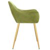 vidaXL Chaises &agrave; manger lot de 6 vert clair velours