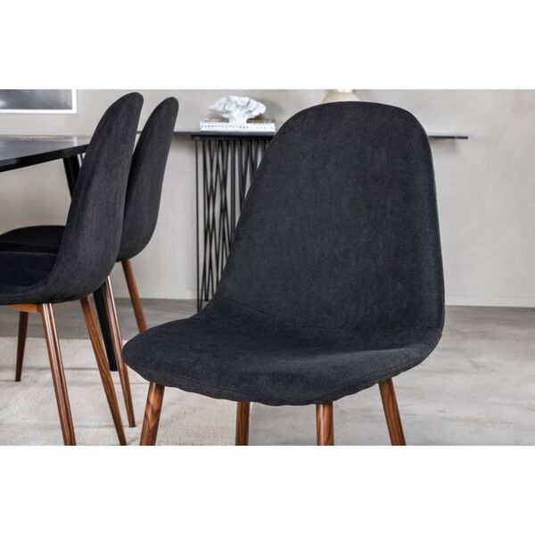 Venture Home Chaises &agrave; manger lot de 2 Polar noir et naturel