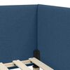 vidaXL Cadre de lit d'angle Bleu 90 cm x 200 cm Tissu et Contreplaqu&eacute;