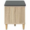 vidaXL Banc d'entr&eacute;e avec coussin Ch&ecirc;ne Sonoma 60 x 38 x 46 cm