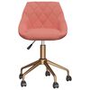 vidaXL Chaise pivotante de salle &agrave; manger Rose Velours