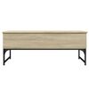 vidaXL Table basse chêne sonoma 100x50x40cm bois d'ingénierie et métal